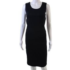 Calvin Klein Collection Womens Scoop Neck Sleeveless Sheath Dress Dark Navy Size